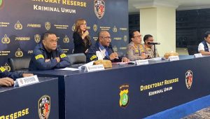 Direktur Reserse Kriminal Umum Polda Metro Jaya, Komisaris Besar Polisi Wira Satya Triputra, saat memberikan keterangan kepada media, Kamis 16/1/2025 | Ari Kurniansyah/Forum Keadilan