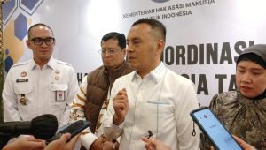 Ketua Komisi XIII DPR Willy Aditya usai menghadiri Rapat Koordinasi KemenHAM di Jakarta, Rabu, 22/1/2025. I Syahrul Baihaqi/Forum Keadilan
