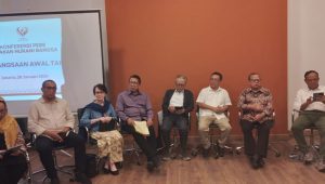 Acara Konfrensi Pers 100 Hari Kepemimpinan Prabowo yang diadakan oleh Gerakan Nurani Bangsa, di di Aula Griya Gus Dur, Jakarta Pusat, Selasa, 28/1/2025 | Muhammad Reza/Forum Keadilan
