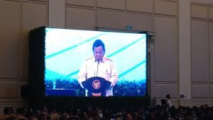 Presiden Prabowo Subianto saat memberikan arahan di Rapim TNI-Polri di Hotel Tribrata, Jakarta Selatan, Kamis, 30/1/2025 | Syahrul Baihaqi/Forum Keadilan