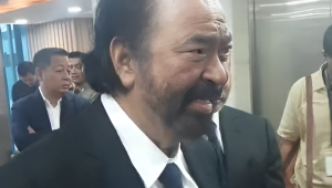 Ketua Umum Partai Nasdem, Surya Paloh di di Gedung DPR RI, Jakarta Pusat, Senin, 20/1/2025 | Muhammad Reza/Forum Keadilan
