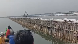 Pagar Laut di Bekasi | Dok. Nelayan Tarumajaya