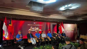 Konferensi pers film 'Saat Luka Bicara Cinta' di di Hotel Borobudur, Jakarta Pusat, Rabu, 5/2/2025| Merinda Faradianti/Forum Keadilan