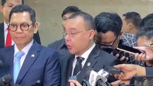 Wakil Ketua DPR RI, Ahmad Sufmi Dasco, di Gedung DPR RI, Jakarta Pusat, Selasa, 4/2/2024 | Muhammad Reza/Forum Keadilan