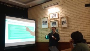 Peneliti ICEL Adam Putra Firdaus dalam diskusi di kawasan Jakarta Pusat, Kamis, 6/2/2025. I Novia Suhari/Forum Keadilan