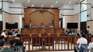 Suasana sidang gugatan praperadilan Sekjen PDI Perjuangan Hasto Kristiyanto di Pengadilan Negeri (PN) Jakarta Selatan pada, Jumat, 7/2/2025| Merinda Faradianti/Forum Keadilan