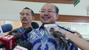 Ketua KY Amzulian Rifai dan Joko Sasmito di Gedung DPR RI, Jakarta Pusat, Senin, 10/2/2025 | Muhammad Reza/Forum Keadilan