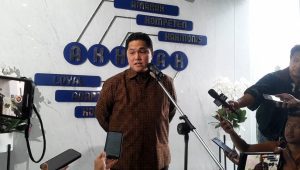 Menteri Badan Usaha Milik Negara (BUMN) Erick Thohir di Kantor Kementerian BUMN, Jakarta, pada Senin, 10/2/2025. | Novia Suhari/Forum Keadilan