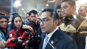Ketua Komisi II DPR RI, Rifqinizamy Karsayuda di di Gedung DPR RI, Jakarta Pusat, Rabu, 12/2/2024. | Muhammad Reza/ Forum Keadilan