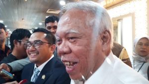 Kepala Otorita Ibu Kota Nusantara (IKN), Basuki Hadimuljono di Gedung DPR RI, Jakarta Pusat, Rabu, 12/2/2025. | Muhammad Reza/ Forum Keadilan
