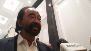 Ketum partai NasDem, Surya Paloh, di Nasdem Tower, Jakarta, Jumat, 14/2/2025 | Novia Suhari/Forum Keadilan