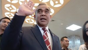 Sekjen Gerindra, Ahmad Muzani, di Gedung DPR RI, Jakarta Pusat, Selasa, 18/2/2025. | Muhammad Reza