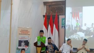 Ketua Umum PKB sekaligus Menko PM Muhaimin Iskandar, dalam pembukaan diskusi publik, di kantor DPP PKB, Jakarta, Rabu, 19/2/2025 | Novia Suhari/Forum Keadilan