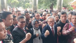 Sekjen PDIP Hasto Kristiyanto saat di Gedung KPK, Kamis, 20/2/2025 | Syahrul Baihaqi/Forum Keadilan