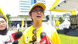 Anggota DPR RI Fraksi Golkar Nurul Arifin di perayaan HUT Fraksi Partai Golkar ke-57 Tahun di Kompleks Parlemen Senayan, Jakarta, Kamis, 20/2/2025 | Muhammad Reza/Forum Keadilan