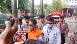 Sekjen PDI Perjuangan Hasto Kristiyanto di Gedung Merah Putih KPK, Rabu, 26/2/2025 | Syahrul Baihaqi/Forum Keadilan