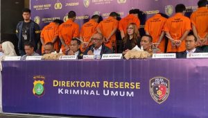 Direktur Reserse Kriminal Umum Polda Metro Jaya Kombes Pol Wira Satya Triputra dalam jumpa pers di pelataran Gedung Direktorat Reserse Kriminal Umum, Rabu 26/2/2025 | Ari Kurniansyah/Forum Keadilan