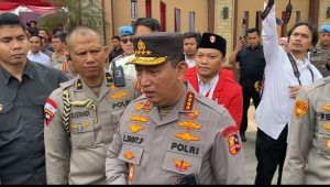 Kapolri Jenderal Polisi Listyo Sigit Prabowo, kepda media di Lapangan Bhayangkara, Jakarta Selatan, Kamis 27/2/2025 | Ari Kurniansyah/Forum Keadilan