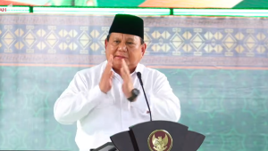 Presiden Prabowo Subianto di acara Kongres ke-XVIII Muslimat NU, di Surabaya, Jawa Timur, Senin, 10/2/2025. | Youtube Sekretariat Presiden