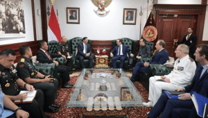Menteri Pertahanan RI Sjafrie Sjamsoeddin menerima kunjungan kehormatan Menteri Pertahanan Prancis H.E. Mr. Sebastien Lecornu, pada Jumat, 31/1/2025, di Kantor Kementerian Pertahanan, Jakarta. | Biro Infohan Setjen Kemhan