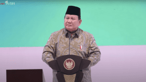 Presiden RI Prabowo Subianto memberikan sambutan saat menghadiri peringatan Hari Lahir (Harlah) ke-102 Nahdlatul Ulama (NU) yang digelar di Istora Senayan, Jakarta, pada Rabu, 5/2/2025 | Youtube Sekretariat Presiden