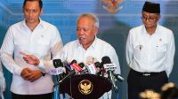 Kepala Otorita Ibu Kota Nusantara (OIKN) Basuki Hadimuljono, memberikan keterangan pers di Kompleks Istana Kepresidenan, Jakarta Pusat, Senin, 3/2/2025. | Dok BPMI Setpres