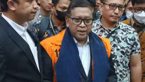 Sekjen PDIP Hasto Kristiyanto saat hadiri sidang pertama di PN Tipikor Jakarta Pusat, Jumat, 14/3/2025 | Syahrul Baihaqi/Forum Keadilan