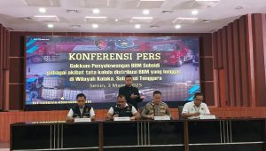 Dirtipdter Bareskrim Polri, Nunung Syaifuddin (kedua dari kiri) di Gedung Bareskrim Polri, Senin, 3/3/2025 | Syahrul Baihaqi/Forum Keadilan