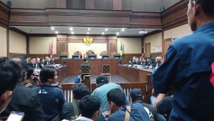 Sidang Kasus Importasi Gula dengan terdakwa Tom Lembong di PN Jakarta Pusat, Kamis, 6/3/2025 | Syahrul Baihaqi/Forum Keadilan