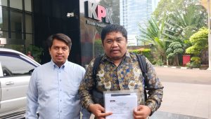 M Fithrat Irfan usai menyerahkan bukti baru ke KPK, Jumat, 7/3/2024 | Syahrul Baihaqi/Forum Keadilan