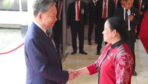 Ketua DPR RI Puan Maharani menerima kunjungan Sekretaris Jenderal Partai Komunis Vietnam, To Lam, di Gedung DPR RI, Jakarta, Selasa, 11/3/2025 | Muhammad Reza/Forum Keadilan