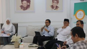 Lakpesdam PBNU menggelar diskusi Pojok Kramat (Edisi Ramadhan) di Plaza Gedung Pengurus Besar NU, Jl. Kramat Raya, Jakarta, Rabu, 19/3/2025 | Muhammad Reza/Forum Keadilan