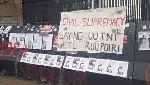 Demo Tolak UU TNI di DPR, Jakarta Pusat, Kamis, 27/3/2025 | Muhammad Reza/Forum Keadilan
