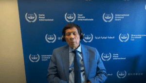 Mantan Presiden Filipina, Rodrigo Duterte tidak menghadiri secara langsung sidang awal di Pengadilan Kriminal Internasional (ICC) pada Jumat, 14/3/2025. | Youtube IntlCriminalCourt
