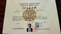 Ijazah kelulusan Presiden ke-7 RI Joko Widodo (Jokowi) dari Fakultas Kehutanan Universitas Gadjah Mada yang disebut palsu | X @DianSandiU