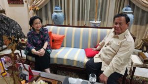 Presiden Prabowo Subianto bertemu dengan Ketua Umum PDI Perjuangan Megawati Soekarnoputri, Senin, 7/4/2025 | X @bang_dasco