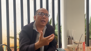 Kuasa Hukum dari Keluarga Kenzha Walewongko, Samuel Parasian Sinambela saat ditemui media di Polda Metro Jaya, Jumat, 11/4/2025 | Ari Kurniansyah/Forum Keadilan