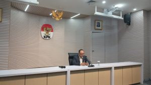 Jubir KPK Tessa Mahardhika Sugiarto dalam konferensi pers di Gedung Merah Putih KPK, Rabu, 9/4/2025 | Syahrul Baihaqi/Forum Keadilan