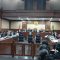 Eks Komisioner KPU Wahyu Setiawan menjadi saksi kasus PAW Harun Masiku dengan terdakwa Hasto Kristiyanto di Pengadilan Negeri Jakarta Pusat, Kamis, 17/4/2025 | Syahrul Baihaqi/Forum Keadilan