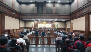 Sidang pemeriksaan saksi dengan terdakwa Sekjen PDI Perjuangan Hasto Kristiyanto di PN Jakarta Pusat, Jumat, 25/4/2025 | Syahrul Baihaqi/Forum Keadilan
