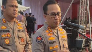Kabid Humas Polda Metro Jaya Kombes Pol Ade Ary Syam Indradi, Saat memberikan keterangan kepada media, di Monas, Jakarta Pusat, Selasa 29/4/2025 | Ari Kurniansyah/Forum Keadilan