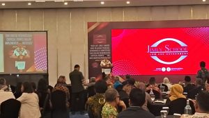 Eks Ketua Mahkamah Konstitusi (MK) Jimly Asshidqie saat meluncurkan Jimly Awards di Jakarta, Kamis, 17/4/2025 | Syahrul Baihaqi/Forum Keadilan