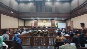 Sejumlah saksi dari koperasi TNI-Polri dihadirkan dalam kasus korupsi importasi gula dengan terdakwa Tom Lembong di Pengadilan Tipikor Jakarta Pusat, Selasa, 6/5/2025 | Syahrul Baihaqi/Forum Keadilan