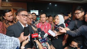 Sekjen PDIP Hasto Kristiyanto usai skorsing persidangan di Pengadilan Tipikor Jakarta Pusat, Jumat, 9/5/2025 | Syahrul Baihaqi/Forum Keadilan