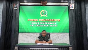 Kepala Dinas Penerangan Angkatan Darat (Kadispenad) Brigjen TNI Wahyu Yudhayana saat memberikan keterangan terkait lanjutan penyelidikan lokasi ledakan pemusnahan amunisi tidak layak pakai atau kedaluwarsa di Garut, Jawa Barat pada Selasa, 13/5/2025 | Ist