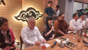 Menteri Perhubungan Dudy Purwagandhi di Aroem Resto, Jakarta Pusat, Senin, 19/5/2025 | Muhammad Reza/Forum Keadilan