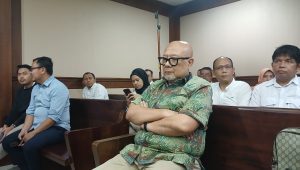 Mantan Kepala Divisi III PT Waskita Karya, Dono Parwoto di Gedung Pengadilan Tipikor Jakarta Pusat, Rabu, 21/5/2025. | Syahrul Baihaqi/ Forum Keadilan
