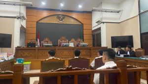Suasana ruang sidang perkara perlindungan situs judi online (judol) oleh Kementerian Komunikasi dan Digital (Komdigi), di PN Jakarta Selatan, Rabu 21/5/2025, Ari Kurniansyah.