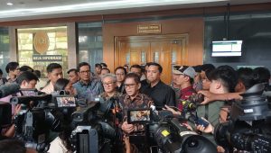 Sekjen PDIP Hasto Kristiyanto usai skorsing persidangan di Pengadilan Tipikor Jakarta Pusat, Kamis, 22/5/2025. | Syahrul Baihaqi/ Forum Keadilan