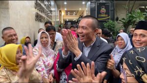 Ahli Digital Forensik Rismon Hasiholan Sianipar, usai jalani pemeriksaan klarifikasi di Polda Metro Jaya, Senin, 26/5/2025 | Ari Kurniansyah/Forum Keadilan